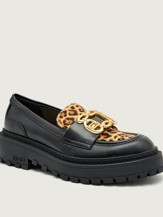 Zdjęcie produktu Liu Jo Skórzane loafersy RUMI 34 czarny