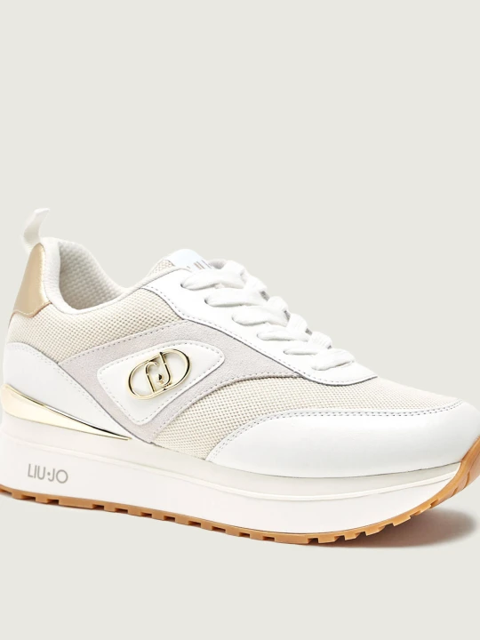 Zdjęcie produktu Liu Jo Skórzane sneakersy MAXI WONDER 97 BIS ecru
