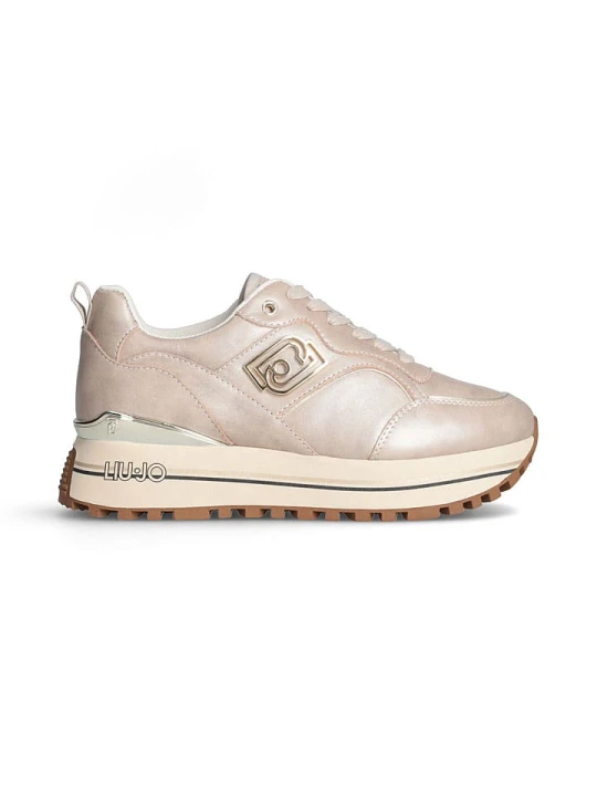 Zdjęcie produktu Liu Jo Skórzane sneakersy w kolorze beżowym rozmiar: 41