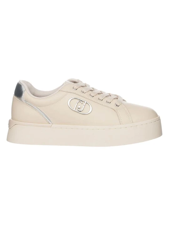Zdjęcie produktu Liu Jo Skórzane sneakersy w kolorze beżowym rozmiar: 38
