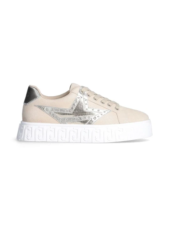 Zdjęcie produktu Liu Jo Skórzane sneakersy w kolorze beżowym rozmiar: 39