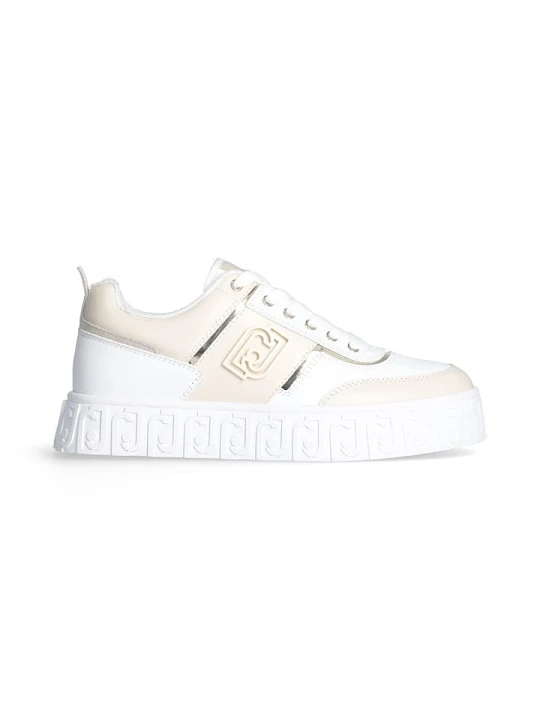 Zdjęcie produktu Liu Jo Skórzane sneakersy w kolorze biało-beżowym rozmiar: 38