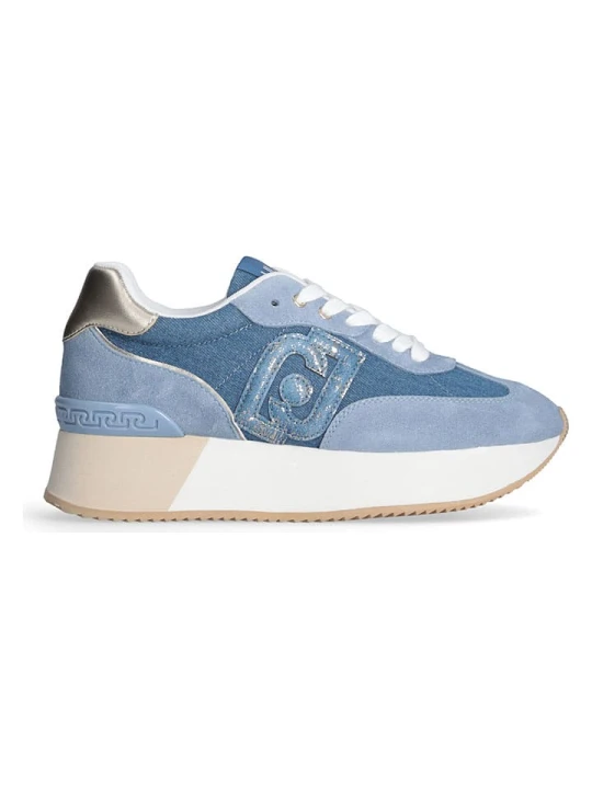 Zdjęcie produktu Liu Jo Skórzane sneakersy w kolorze błękitno-niebieskim rozmiar: 37