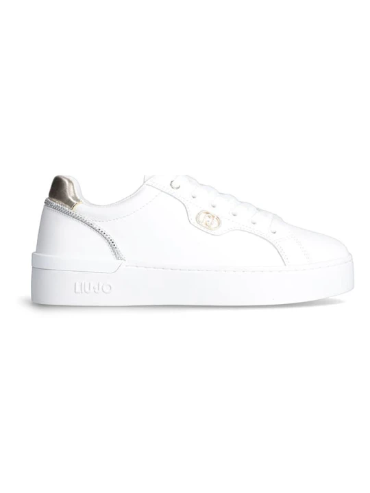 Zdjęcie produktu Liu Jo Skórzane sneakersy w kolorze złoto-białym rozmiar: 38