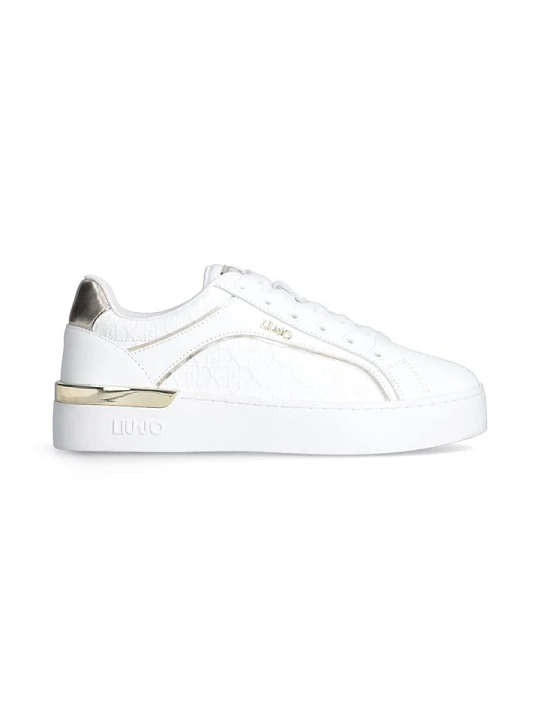 Zdjęcie produktu Liu Jo Skórzane sneakersy w kolorze złoto-białym rozmiar: 37