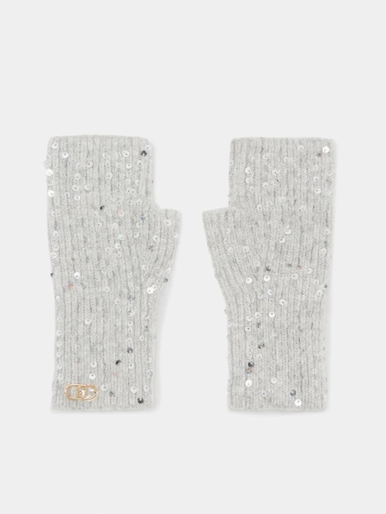 Zdjęcie produktu Liu Jo Sleeves In Angora With Sequins Ice Grey