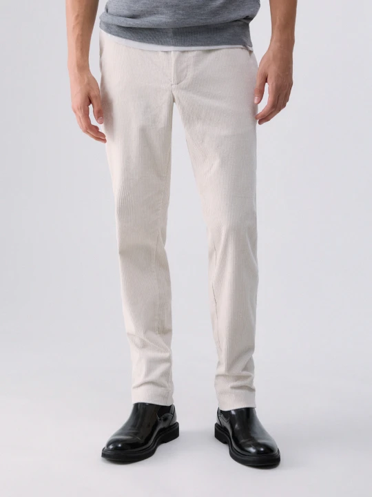 Zdjęcie produktu Liu Jo Slim Fit Velvet Trousers biały