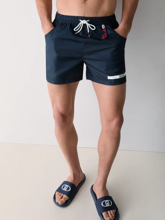 Zdjęcie produktu Liu Jo Slippers With Monogram Logo Dark Blue