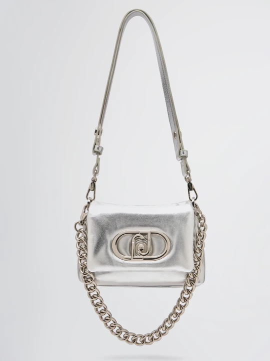 Zdjęcie produktu Liu Jo Small Foil-effect Lapuffy Bag srebrny