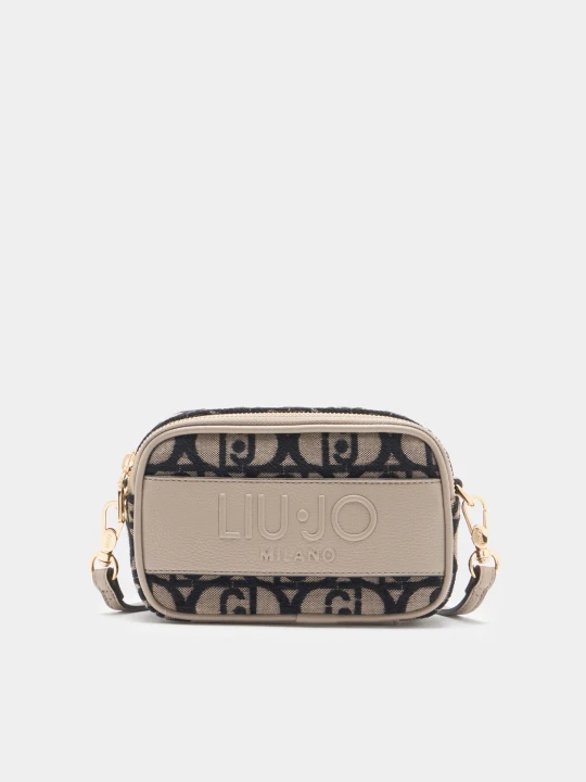 Zdjęcie produktu Liu Jo Small Jacquard Crossbody Bag Dark Grey