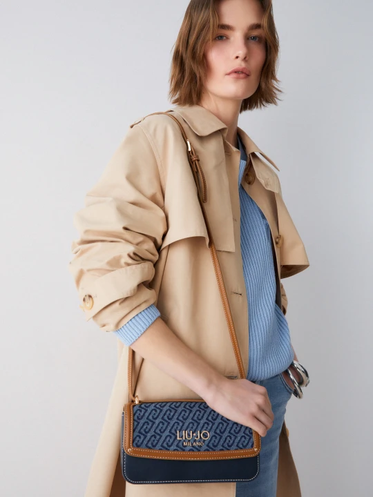 Zdjęcie produktu Liu Jo Small Jacquard Denim Crossbody Bag Dark Blue