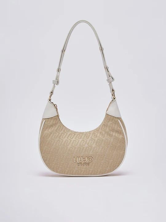 Zdjęcie produktu Liu Jo Small Jacquard Hobo Bag beżowy