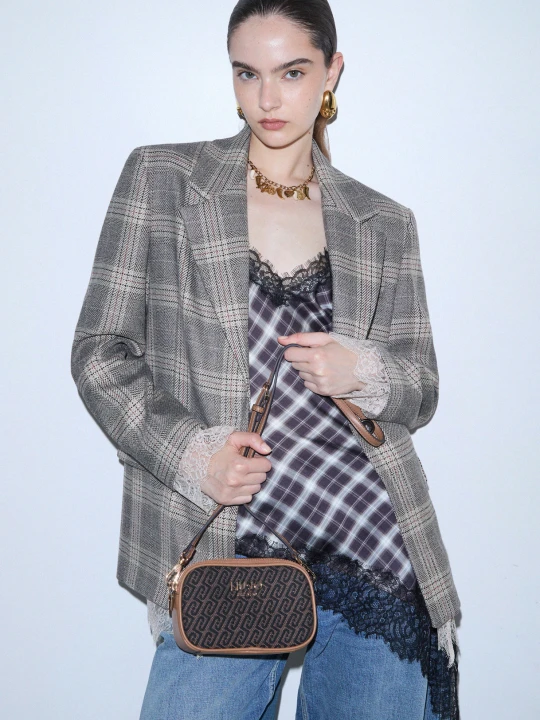 Zdjęcie produktu Liu Jo Small Monogram Crossbody Bag Dark Brown