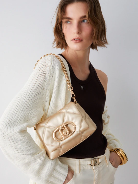 Zdjęcie produktu Liu Jo Small Quilted Lapuffy Bag Light Gold