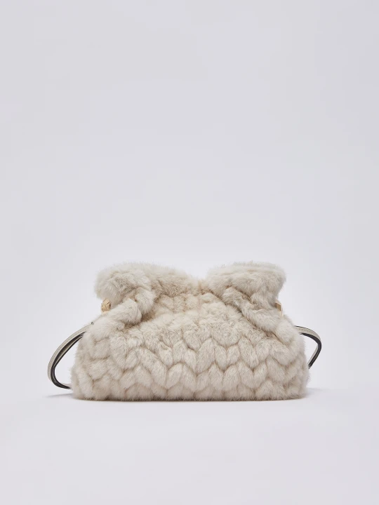 Zdjęcie produktu Liu Jo Small Riccy Bag In Faux Fur Cream