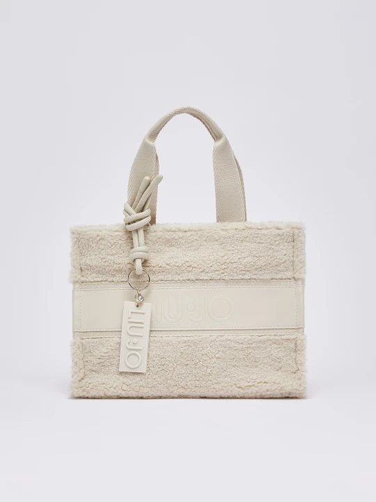 Zdjęcie produktu Liu Jo Small Teddy Tote Bag White Wool