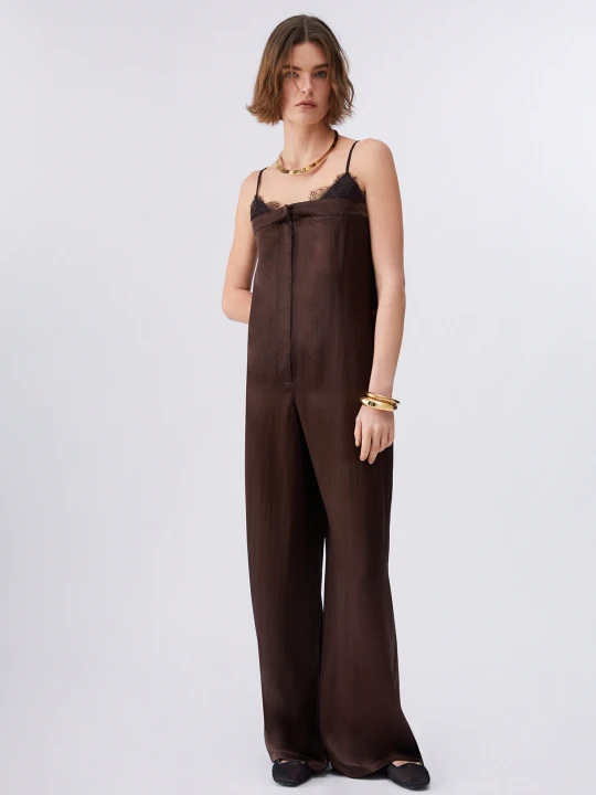 Zdjęcie produktu Liu Jo Smart Satin Jumpsuit brązowy