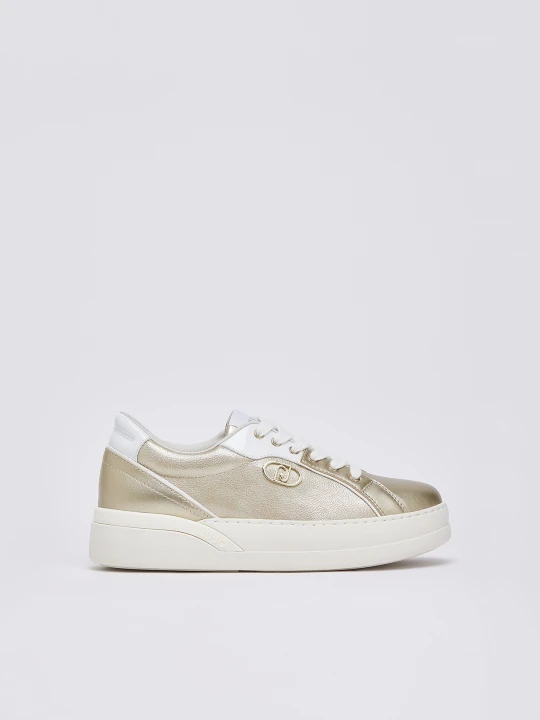 Zdjęcie produktu Liu Jo Sneakers In Laminated Leather Light Gold