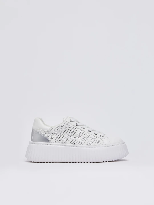 Zdjęcie produktu Liu Jo Sneakers With Monogram Rhinestones biały