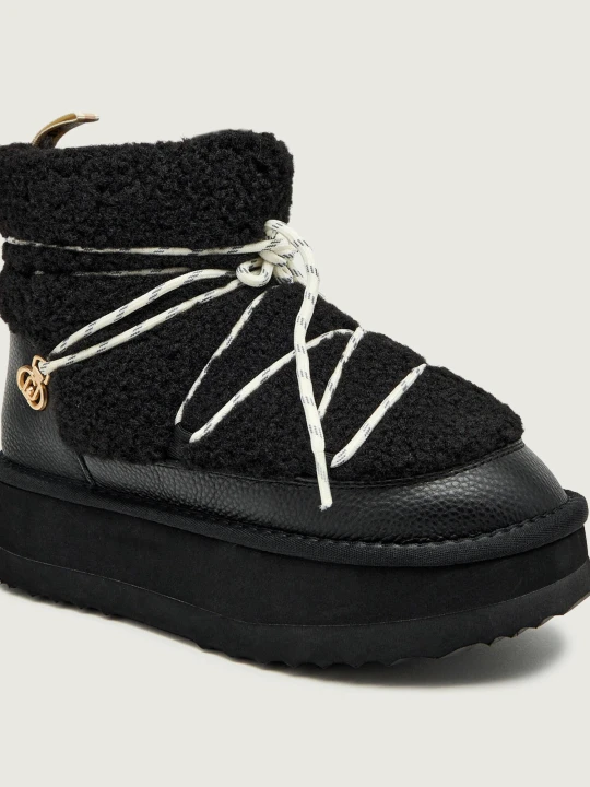 Zdjęcie produktu Liu Jo Śniegowce JANE 07 | shearling | skóra czarny