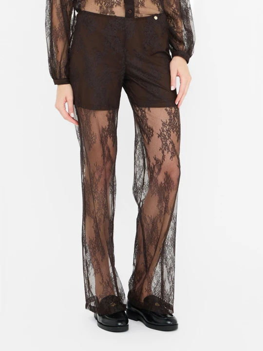 Zdjęcie produktu Liu Jo Trousers Soft In Lace Dark Brown