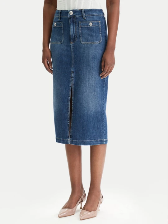 Zdjęcie produktu Liu Jo Spódnica jeansowa UA6259 D0275 Niebieski Regular Fit