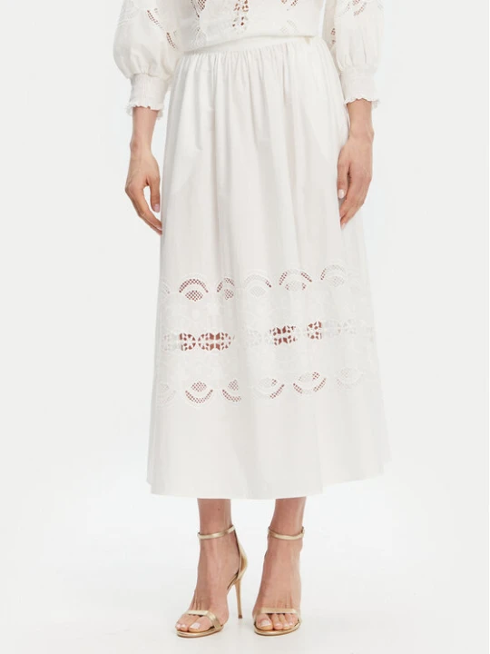 Zdjęcie produktu Liu Jo Spódnica midi WA5258 T4853 Biały Regular Fit