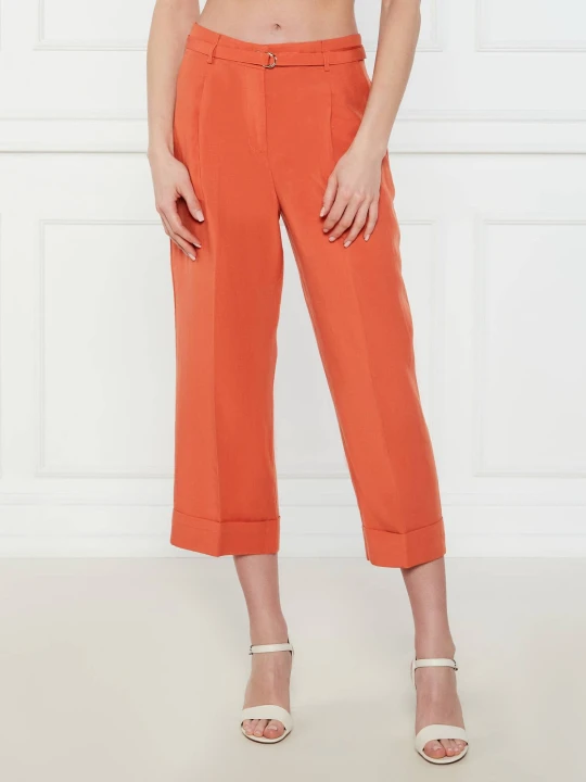 Zdjęcie produktu Liu Jo Spodnie | Relaxed fit | z dodatkiem lnu pomarańczowy