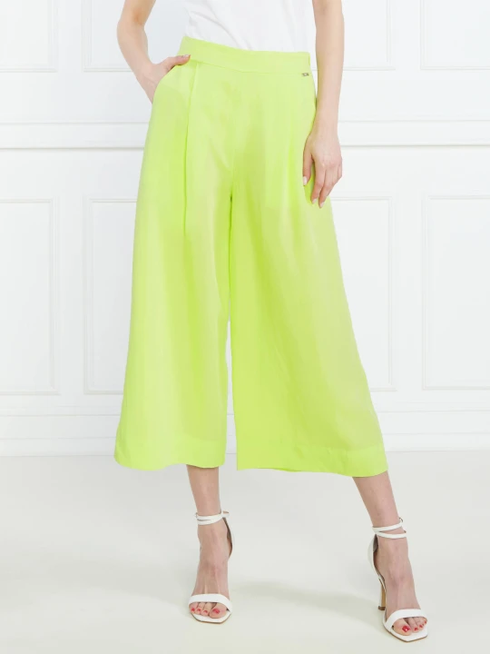 Zdjęcie produktu Liu Jo Spodnie | Relaxed fit | z dodatkiem lnu zielony