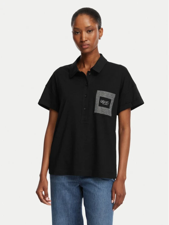 Zdjęcie produktu Liu Jo Sport Polo TA6159 JS870 Czarny Regular Fit