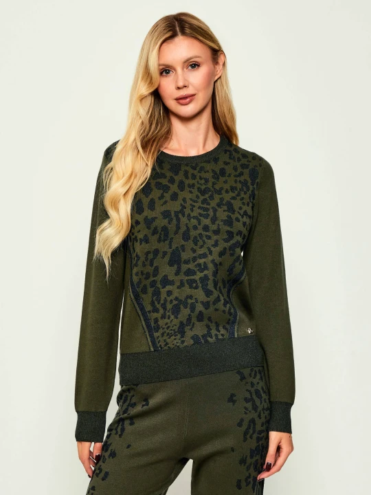 Zdjęcie produktu Liu Jo Sport Sweter | Regular Fit oliwkowy