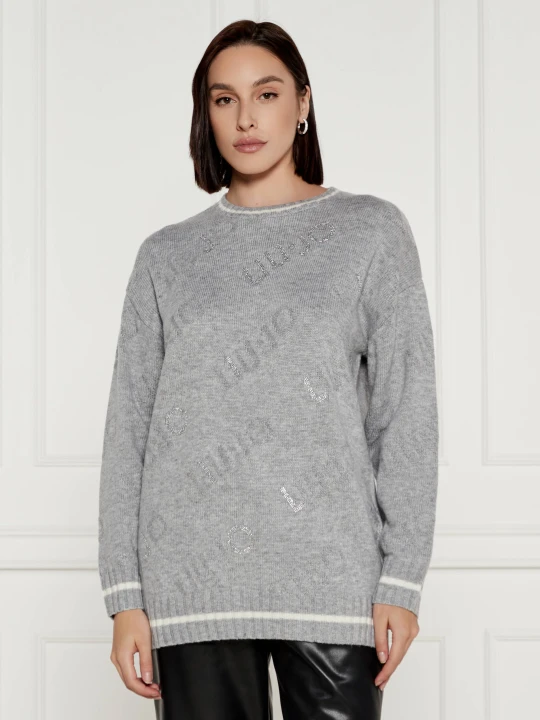 Zdjęcie produktu Liu Jo Sport Sweter | Regular Fit | z dodatkiem wełny szary