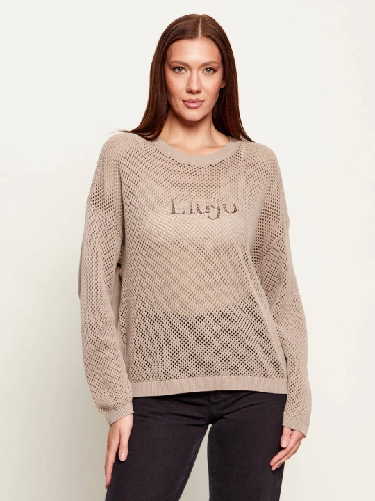 Zdjęcie produktu Liu Jo Sport Sweter | Relaxed fit beżowy