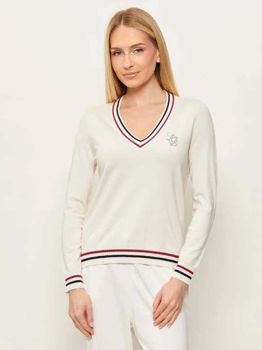 Zdjęcie produktu Liu Jo Sport Sweter | Slim Fit kremowy