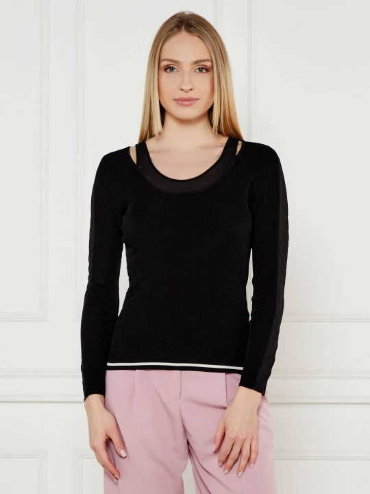 Zdjęcie produktu Liu Jo Sport Sweter | Slim Fit czarny