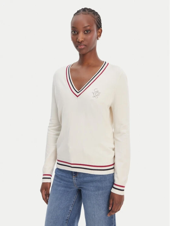 Zdjęcie produktu Liu Jo Sport Sweter TA6068 MS49I Biały Regular Fit