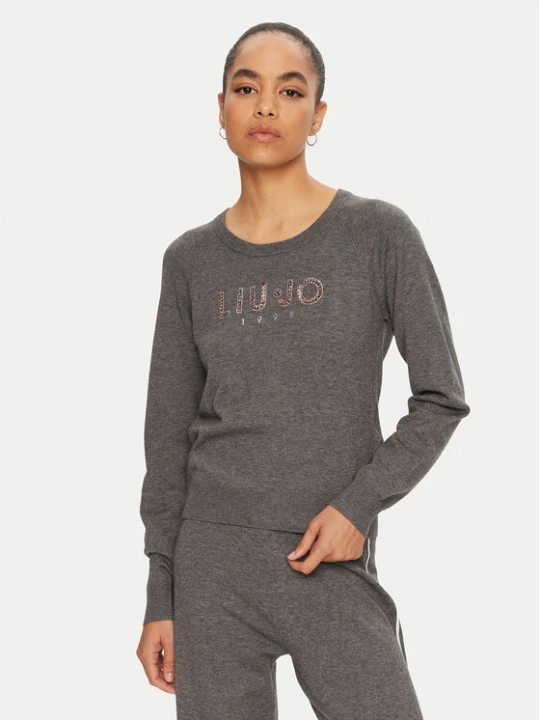 Zdjęcie produktu Liu Jo Sport Sweter TF4286 MS63L Szary Regular Fit