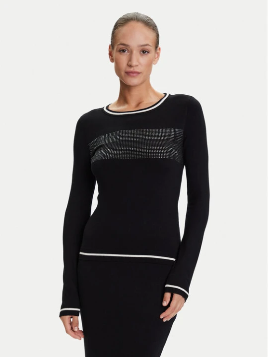 Zdjęcie produktu Liu Jo Sport Sweter TF5209 MS49I Czarny Regular Fit