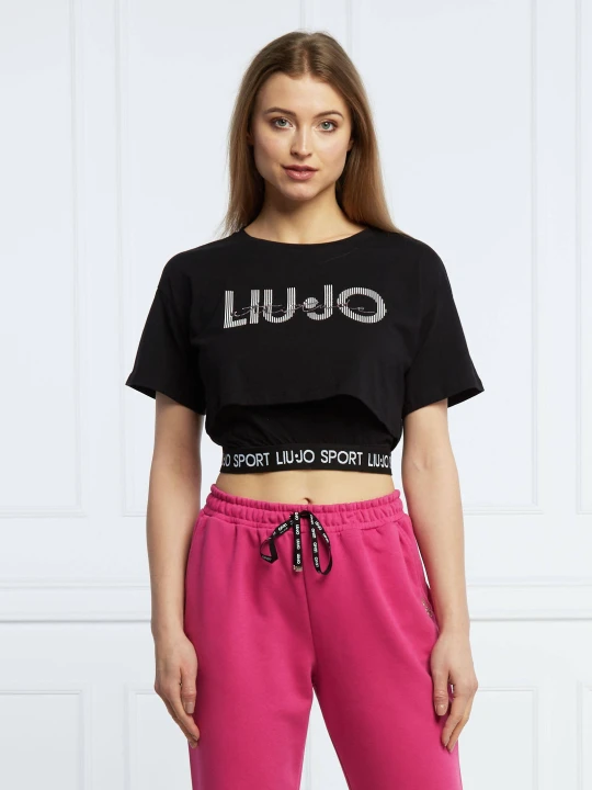 Zdjęcie produktu Liu Jo Sport T-shirt | Cropped Fit czarny