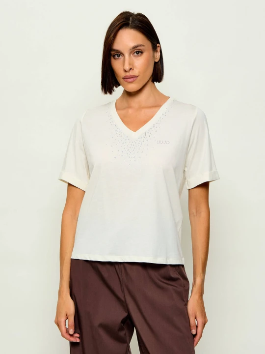 Zdjęcie produktu Liu Jo Sport T-shirt | Regular Fit ecru