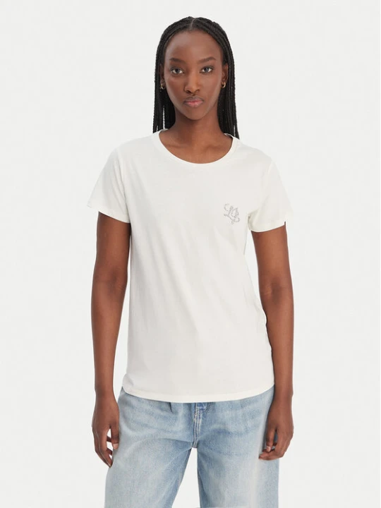 Zdjęcie produktu Liu Jo Sport T-Shirt TA6056 JS923 Écru Regular Fit Kremowy