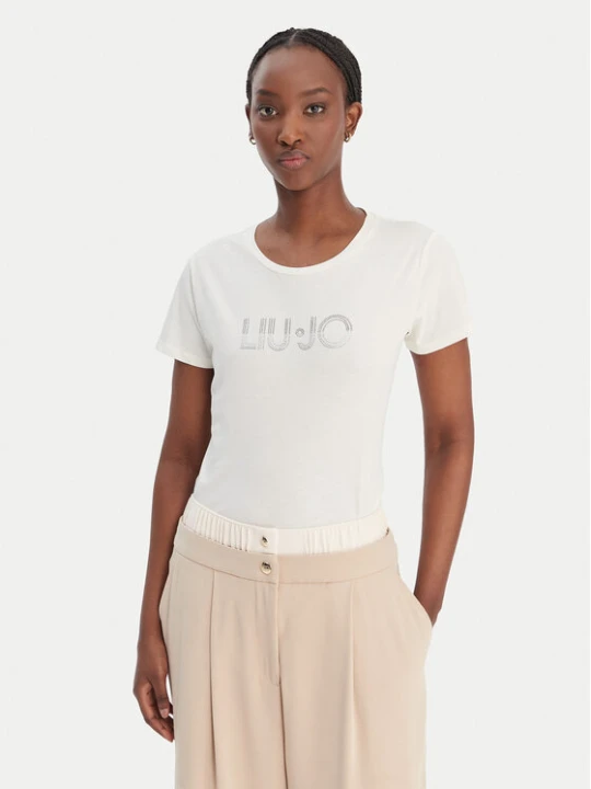 Zdjęcie produktu Liu Jo Sport T-Shirt TA6056 JS923 Écru Regular Fit Kremowy