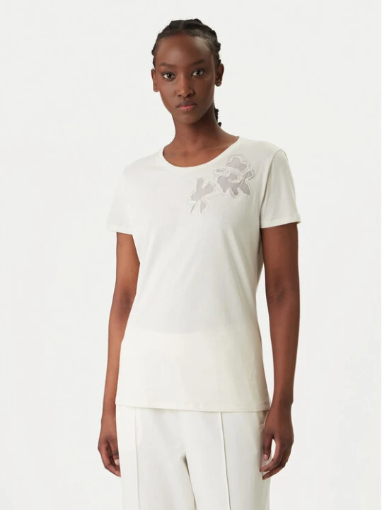 Zdjęcie produktu Liu Jo Sport T-Shirt TA6155 JS923 Écru Regular Fit Kremowy