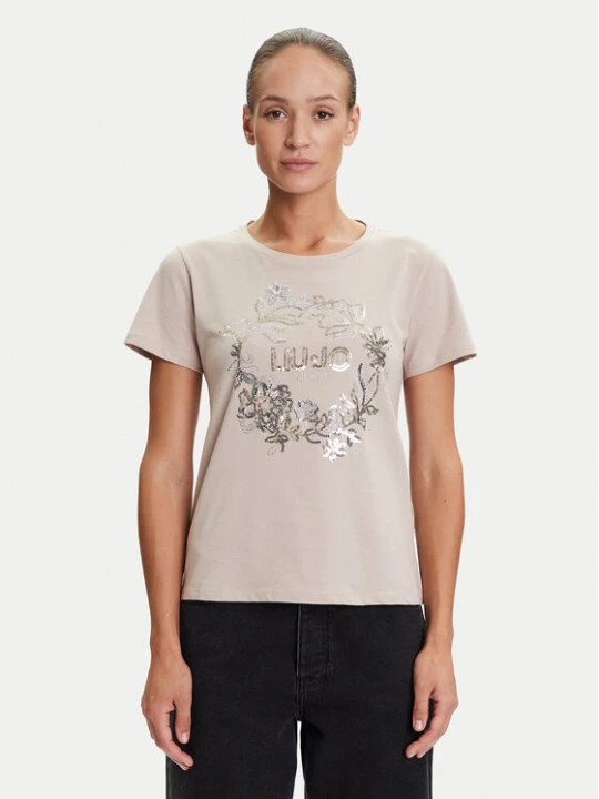Zdjęcie produktu Liu Jo Sport T-Shirt TF5162 JS923 Beżowy Regular Fit