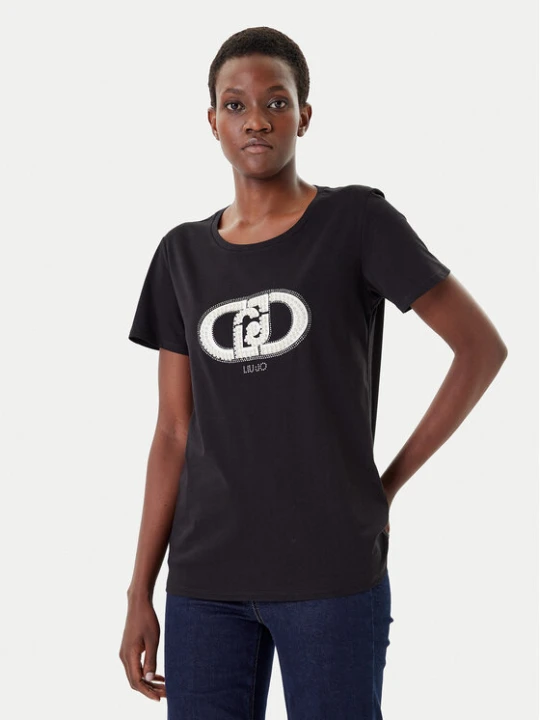 Zdjęcie produktu Liu Jo Sport T-Shirt TF5280 JS923 Czarny Regular Fit