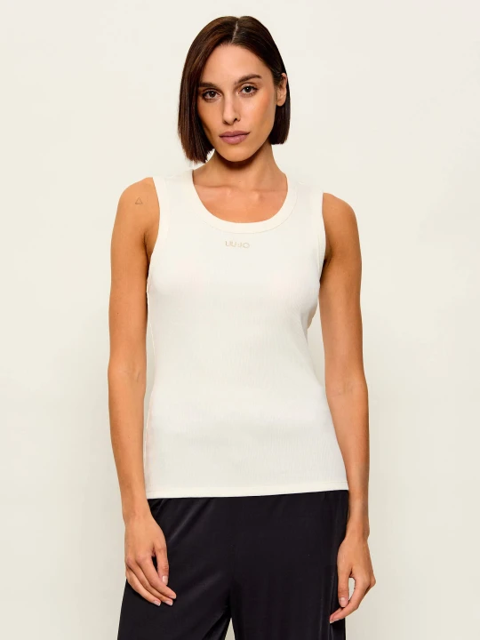 Zdjęcie produktu Liu Jo Sport Top | Slim Fit kremowy
