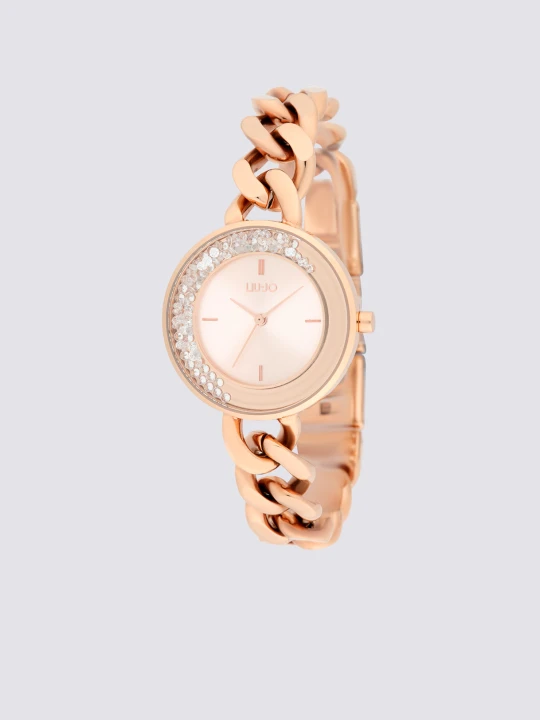 Zdjęcie produktu Liu Jo Steel Watch With Bejewelled Chain różowy