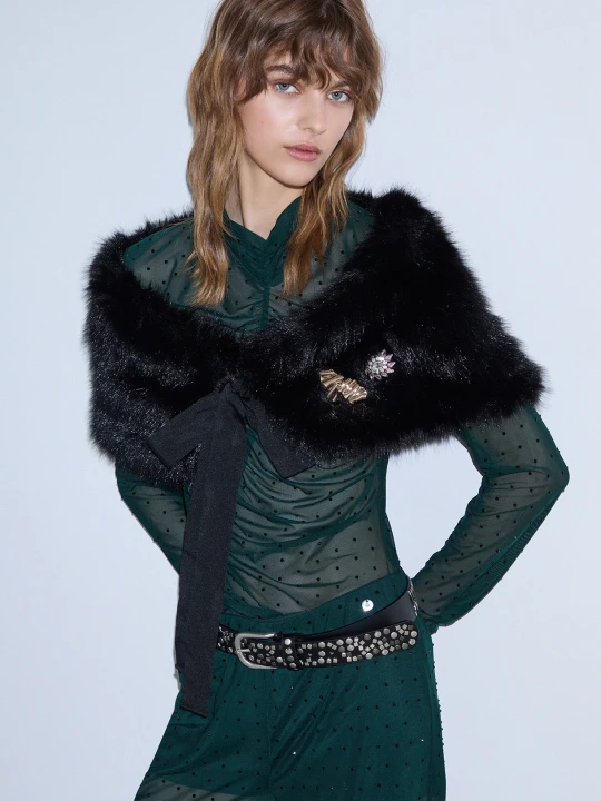 Zdjęcie produktu Liu Jo Stole In Faux Fur czarny