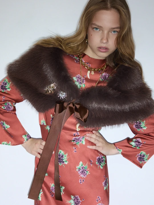 Zdjęcie produktu Liu Jo Stole In Faux Fur Dark Brown