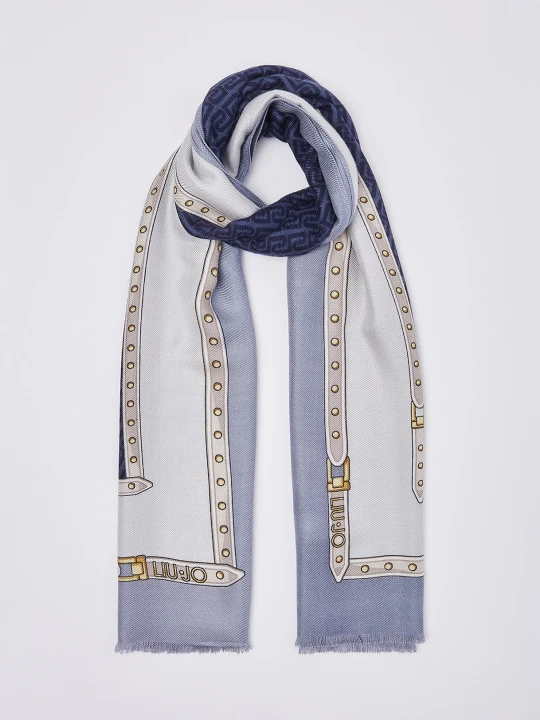 Zdjęcie produktu Liu Jo Stole With Monogram Logo Light Blue